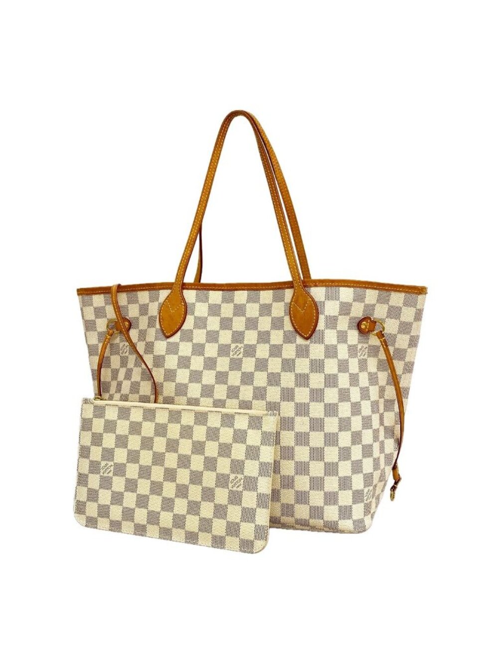 Louis Vuitton Tote Bag Damier Azur Neverfull MM Brown